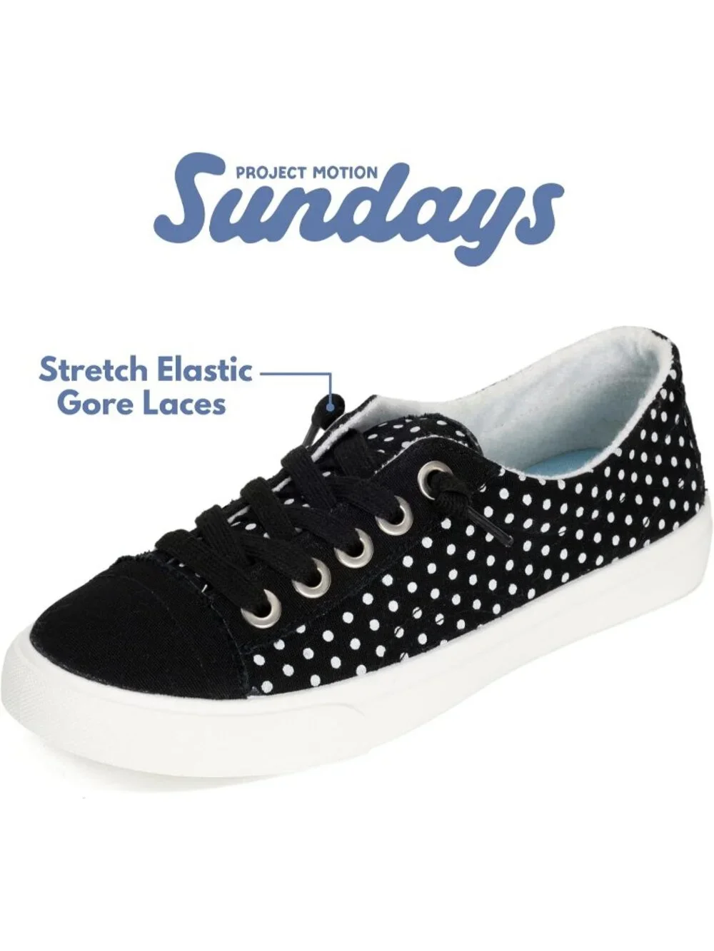 Women's Black Canvas Memory Foam Insole Non Slip and Lightweights Sneakers